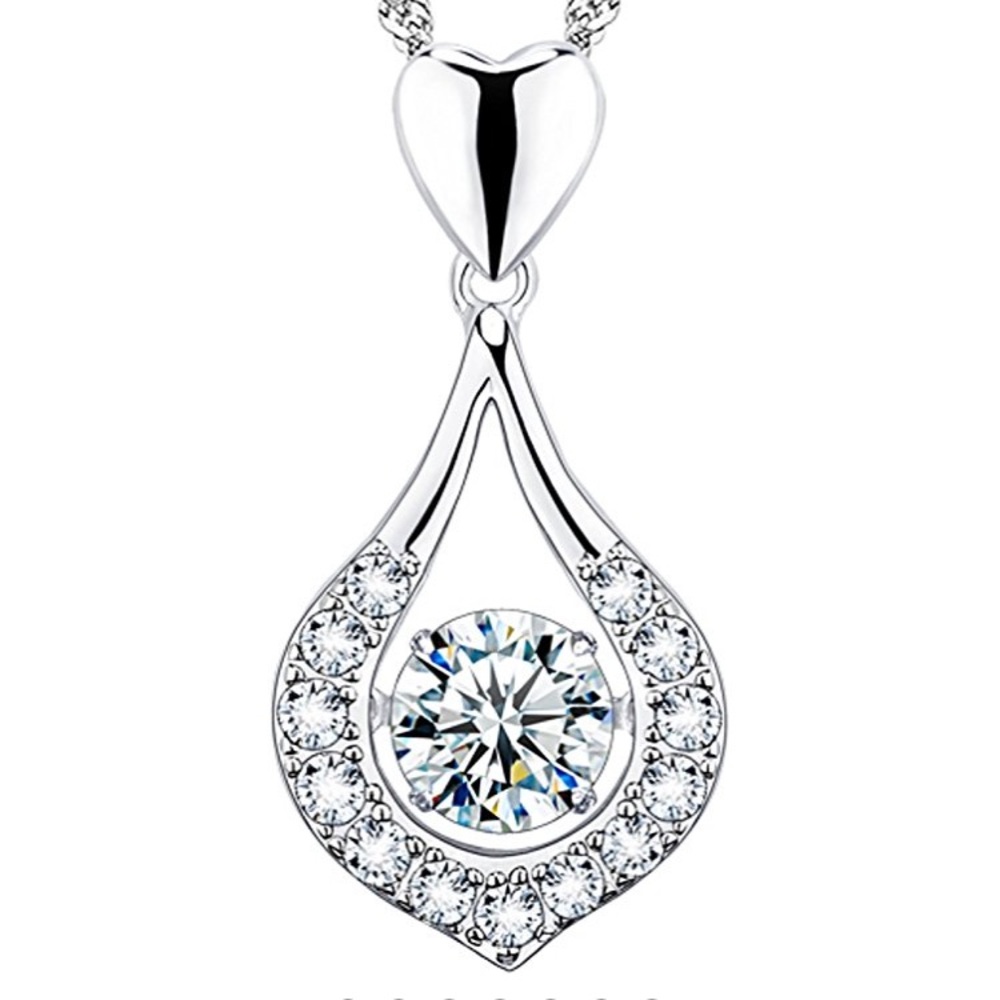 Pearl of Dream Sterling Silver CZ Crystal Necklace